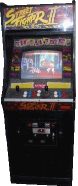 Street Fighter II located outside of game room