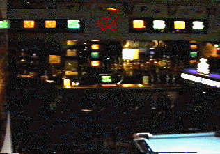 Video view from DJ booth of bar.